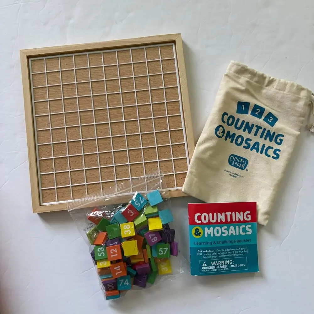 Chuckle & Roar | Counting & Mosaics Tiles and Board EUC